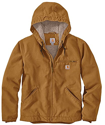Carhartt Men's Washed Duck Sierra Jacket, Carhartt Brown, X-Large