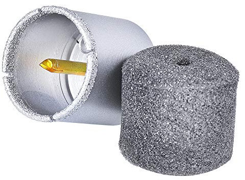 S&R Diamant-Lochsäge Set 35 mm mit HM Zentrierbohrer, Diamant Hohl-Bohrkrone, für harte Fliesen, Porzellan, Feinsteinzeug, Granit, Marmor, Fliesenbohrer in runder Aufbewahrungsbox