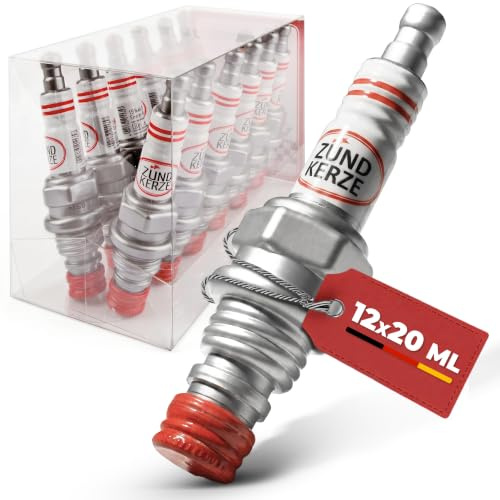 12 Zündkerze-Likör 12 a 0,02 l von Krugmann Wodka Energy Geschmack 15% Vol. | Formflasche Zündkerze
