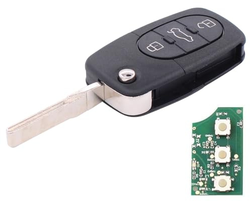 Doo Engy Schlüssel Klappschlüssel Autoschlüssel Funk Fernbedienung Sender Sendeeinheit mit Schlüsselgehäuse Fräsen für A3 8L A4 RS4 B5 8d A6 C5 4b A8 4D TT 8N 4D0837231A