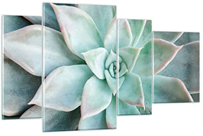 Moderno Quadro su Vetro 120x70 cm Stampe da Parete Botanica Fiori - 4628