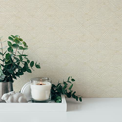 A.S. Création Artdeco Tapete Beige Weiß Nara 387424 Mustertapete Vliestapete 10,05 m x 0,53 m Made in Germany