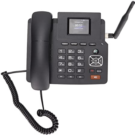 Telefono VOIP Cordless, Telefono VOIP Schermo a Colori da 2,4 Pollici Compatibile con 4G VOIP 100‑240 V Segreteria per Ufficio per Aziende per Governo (Spina UE)