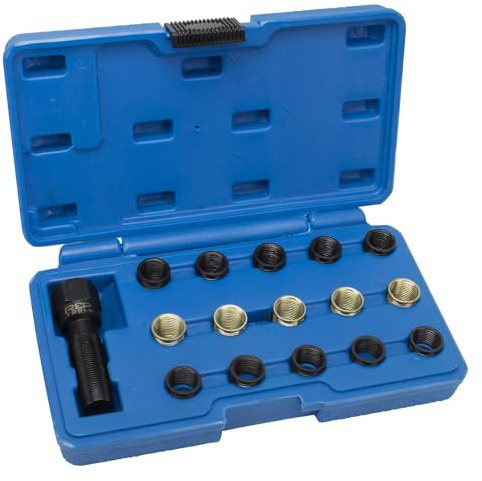 RepTools Zündkerzen Gewinde Reparatur Set M14x1.25 Gewindehülse | Ersatzgewinde, mit Gewindebohrer
