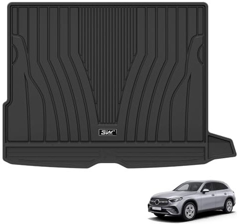 3W Boot Liner Fit for Benz GLC 2023 2024 2025 X254, All Weather Dog Friendly TPE Trunk Mat Custom Fit for Benz GLC Heavy Duty Waterproof Cargo Liner GLC Accessories