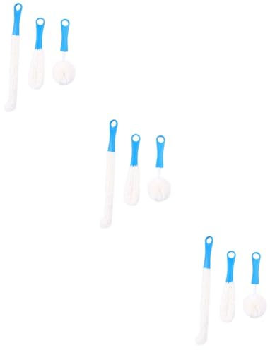 Beaupretty 9pièces Brosse De Nettoyage Flexible Pour Verres Et Carafes De Goupillons Mousse Pour Bouteilles Décanteurs Et Ustensiles De Cuisine
