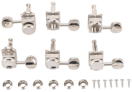 6PCS E-Gitarre Stimmschlüssel Gitarre Locking Tuners Set Vintage E-Gitarre Mechaniken Knöpfe für Linkshänder Akustikgitarre