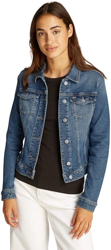 Tommy Jeans Cazadora vaquera Mujer Vivianne con botonera, Azul (Denim Medium), XL