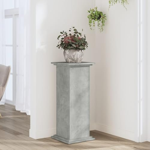 Homgoday Mobili Supporto per Piante Grigio 33x33x80 cm in Legno Multistrato, Portafiori da Esterno, Porta Piante， Scaffale Piante Esterno, Portafiori da Balcone, Scaffale per Piante da Interno