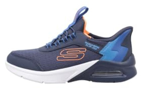 Skechers Niños Microspec MAX Brisk-Stripe Slip-In Entrenador