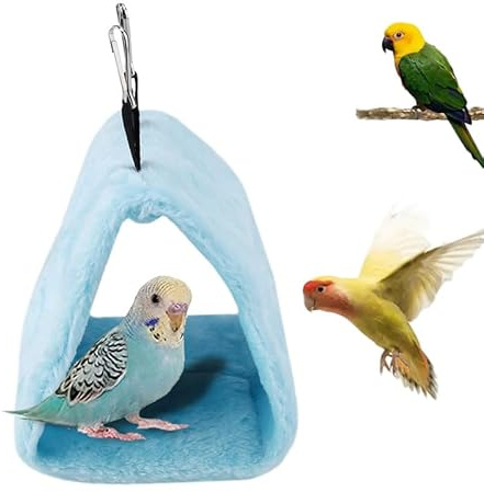 CQJ Nido per uccelli Snuggle Hut morbido peluche amaca appeso gabbia tenda per uccelli pappagalli inverno caldo letto animale domestico giocattolo per criceti pappagalli ara pappagalli ecletti,