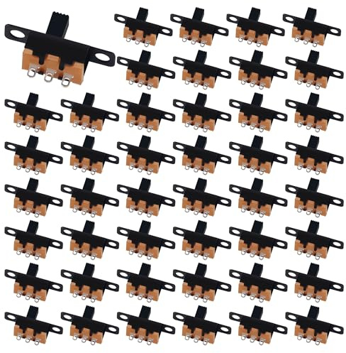 200 Pezzi Interruttore a Scorrimento 3 Pin 2 Posizioni Interruttore | Micro Miniatura Interruttore a Levetta Adatto a Vari Strumenti Elettronici Giocattoli Elettrici Apparecchiature Audio