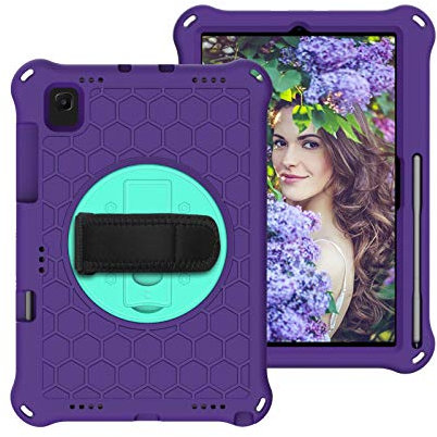 Tablet PC Hülle Compatible with Samsung Galaxy Tab S5E 10.5 Tablet Case 2019, Compatible with SM-T720 / T725 Leicht und Ganzkörper-robuster Pflicht, stoßfestes Drehen, Handgriff, Schultergurt Schutz(