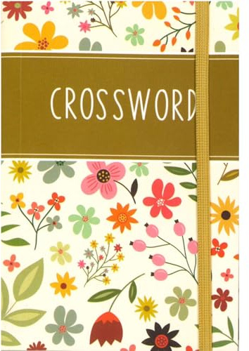 A6 Crossword Puzzle Books for Adults – 128 Pages Compact Travel Size Brain-Teasers with Elastic Strap – Ideal for Mindful Relaxation and Mental Agility