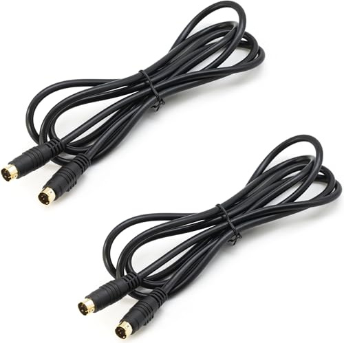 jujinglobal 2pcs 9.8FT (3 Meters) for S-Video S Video 4 pins Connector Cable Gold Plated for DVD DSS DVRs, Home TV Monitor Theater, Players, VCRs, SVHS SVideo receivers, Camcorders