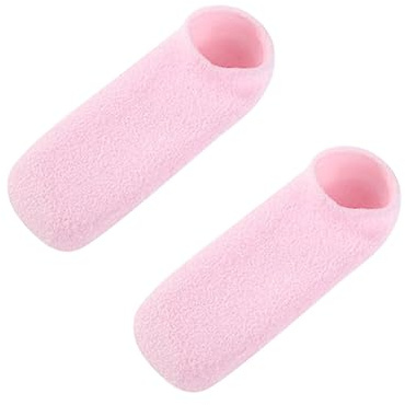 Calcetines Hidratantes de Gel para Pies Rosa, 1 Par | Lavado, Hilo y Spandex, Elásticos y Fáciles de Poner, Uso Doméstico o Profesional