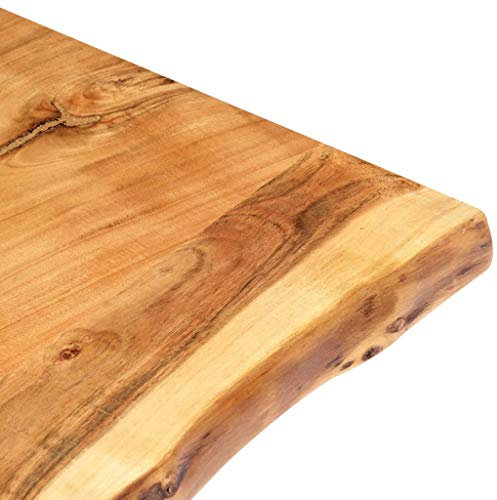 HEFZGDB Tischplatte Massivholz Akazie 118x(50-60) x3,8 cm Küchentisch Arbeitsplatte Schreibtisch Bürotisch für Büro Konferenzraum Studienraum Küche