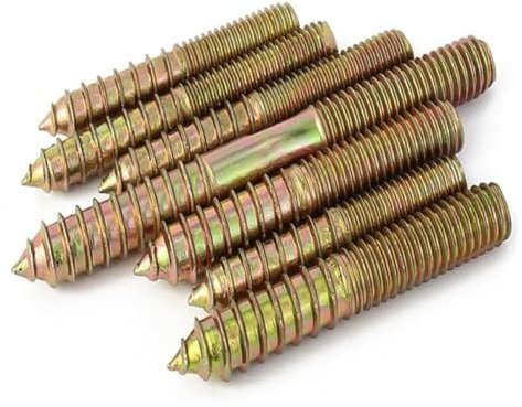 Doppelkopfschrauben, selbstschneidende Metallschrauben, 10 Stück, doppelseitige Gewindebolzen, Stockschrauben, M4/M5, Doppelkopfschrauben, selbstschneidende Schraube aus Kohlenstoffstahl for Möbel(M4*