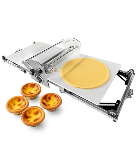 GESAIDES Sfogliatrice Commerciale per Pasta Sfoglia e Fondente, Sfogliatrice Elettrica per Pasta con Spessore Regolabile da 2 a 30 mm, Sfogliatrice Pieghevole per Panetterie e Pasticcerie