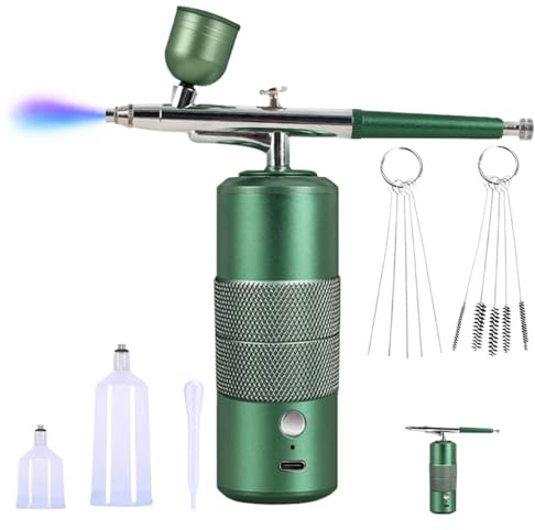 Airbrush-Set für Nägel Kabelloses Sprühgerät mit Zubehör für Anfänger
