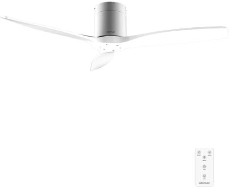 Cecotec Deckenventilator EnergySilence Aero 5400 Classic Iron&White | 40-W-DC-Motor, 132 cm, 3 Flügel, 6 Stufen, Fernbedienung, Timer bis 8 Std., Sommer-/Wintermodus