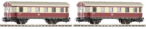 Piko H0 57633 H0 2.Kl. Personenwagen B 2. Klasse der DR, M, Blau (Packung mit 2)