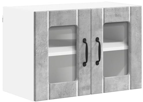WRJENFSC Lavastoviglie Lucca in grigio cemento, moderno pannello frontale in robusto legno, 60 x 31 x 40 cm, elegante mascherina per valorizzare visivamente la vostra cucina