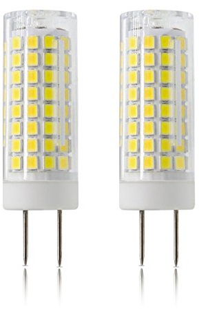 G MGY OLED LED GY8.6 Bulb,7W T4 G8 LED Bulb, 75W Halogen Bulb Replacement, GY8.6 Bi-pin Base Light Bulb, AC120V, for Under Counter Kitchen Lighting, Light Fitting, 2-Pack (White)