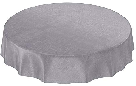 ANRO Tischdecke Wachstuchtischdecke Wachstuch Wachstischdecke Tischdecke Beton Grau Uni Urban Rund 120cm abwaschbar wasserabweisend Gartentischdecke Meterware pflegeleicht Lotuseffekt