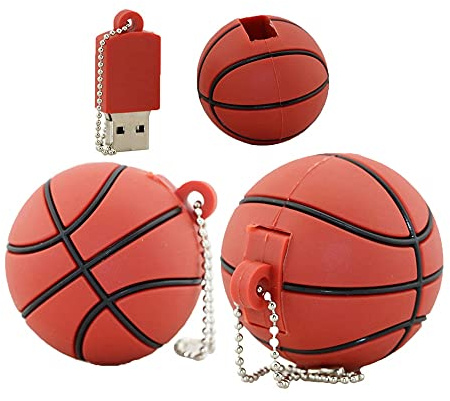 32GB Forma de Bola Unidades Flash USB Pen Drive Memoria Flash Stick Pendrives Disco Thumb Drive U Disco USB Drive USB 2.0 (Baloncesto)