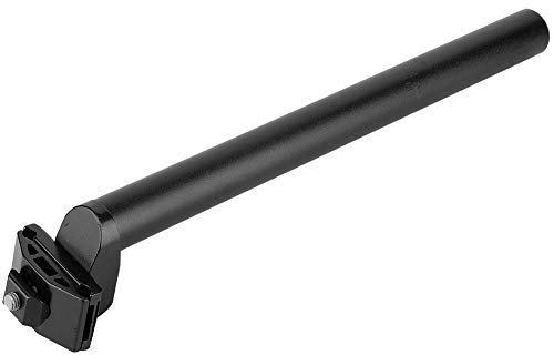 Fahrrad Sattelstütze, Sattelstützen Gefederte Sattelstütze Fahrradsattelrohr 25,4 * 300MM stoßfeste Sattelstützenwanne mit Adjust Clamp für Mountain Road Bikes(Schwarz)