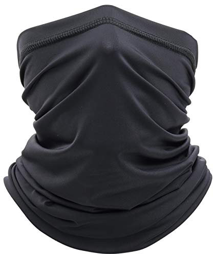 EasyULT Elastisch Schlauchschal, Multifunktionstuch Schnelltrocknend Atmungsaktiv Weich Sonnenschutz Verschleißfest Schlauchtuch Halstuch für Laufen/Wandern(Schwarz)