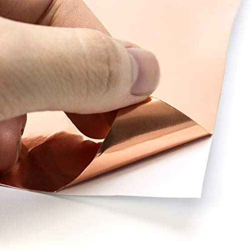 QWORK® 10 Stück Gitarren Kupferfolie, Kupferfolienband, einseitig, Kupferbleche, Kupferblatt, EMI-Abschirmung, elektrische Reparaturen, Löten, Erdung (30 x 20 cm).