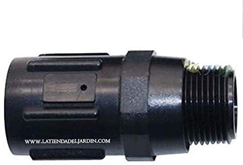 Suinga Regolatore di pressione dell'acqua 3/4'' | Riduttore di pressione acqua per irrigazione a goccia 1 bar 15PSI | Riduttore di pressione 3/4'', nero