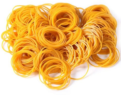500pcs Rubber Bands Elastic Bands File Folder Elastic Rubber Bands Stationary Thick Strong Elastic Stretchable Bands for School Home Office Supplies Industrial Crafts DIY 38 Size Yellow
