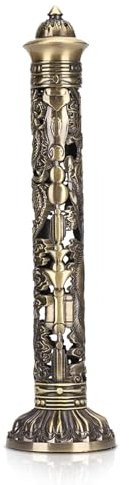 Brûleur d'encens, Brûleurs d'Encens en Bâton, Porte-Brûleurs D'encens,Porte-encens Bronze Dragon Phoenix Sculpture Brûleur de Bâton d'encens,Encensoir Ton Vertical, 28cm