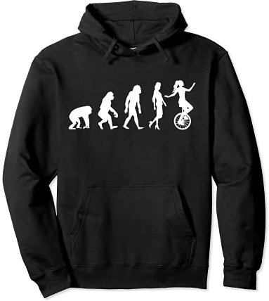 Einrad Fahren Evolution Einradfahrerin Pullover Hoodie