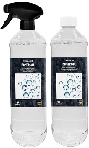 Cleanerist Isopropanol IPA 99,9 % – Alcool nettoyant | Dans un flacon pulvérisateur | Nettoyant hygiénique | Solvant et dégraissant I 2 x 1 litre