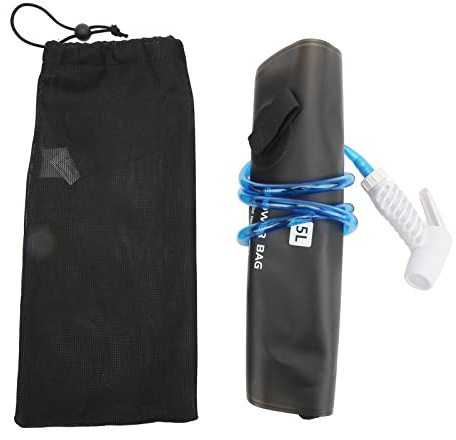 RiToEasysports Douche de Camping, Sac de Douche Extérieur de Qualité Alimentaire en TPU pour Stockage d'eau Potable Sac Chauffe-Eau Solaire pour Camping Voyage Randonnée 5L