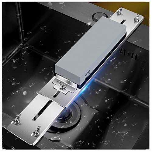 EBOEL Kitchen Knife Sharpeners，Sharpening Stone 304 Stainless Steel Adjustable Holder,Sharpening Stones Professional,Non-Slip Sink Bridge，Retractable Whetstone Stand,Very Suitable Kitchen Sink