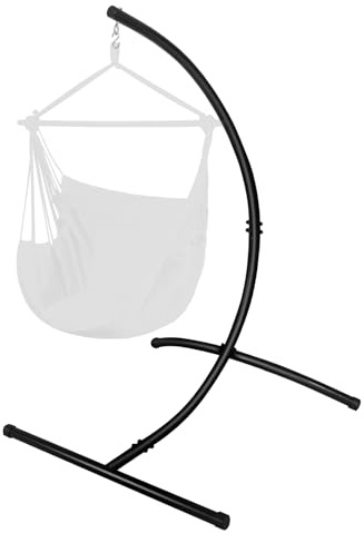 Goutime Hängesessel Gestell Hängematte Stuhl Stand nur, Hängematte Stand C Form für Indoor Outdoor Hanging Egg Swing Stuhl/Rattan Swing Sitze,Maximale Traglast 158kg (Nur das Gestell,ohne Hängesessel)