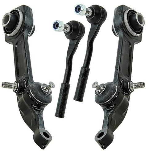 ATEC Germany 2x Brazo de control inferior del eje delantero izquierdo y derecho, 2x barra de acoplamiento delantera compatible con FIAT PANDA (169_), PANDA panel van/hatchback (169_)