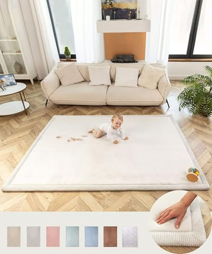 Hakuna Matte Wolkenweiche Spielmatte Baby 200x150x2,5cm, grau – Teppich für Kinderzimmer mit hochwertigem Memory-Schaum – Krabbelmatte Baby mit Rutschfester Unterseite – Krabbeldecke, Tatami Matte