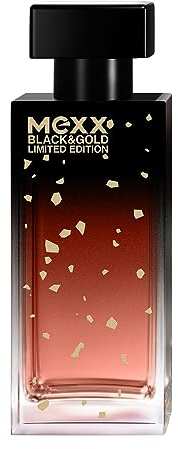Mexx Black & Gold Limited Edition Woman Eau de Toilette, sinnlich-blumiger Damenduft, 30ml