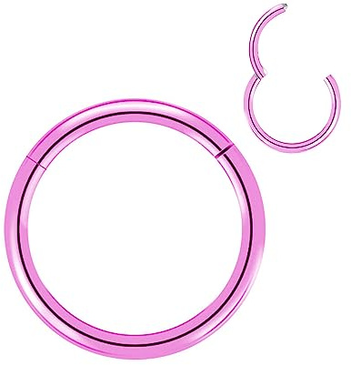 Artskin Nasenring Titan-Nasenstecker-Ring für Frauen und Männer 20G 18G 16G Septum Tragus Conch Ohrringe Lippenstecker Silber/Gold/Schwarz/Rosa/Roségold 6mm/7mm/8mm/9mm/10mm