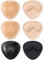 Pisol 3 Paires de Coussinets de Soutien-Gorge, Inserts Auto-adhésifs, Coussinets Amovibles pour rehausseur de Poitrine, pour Bikini, Forme Triangulaire, Noir et Beige