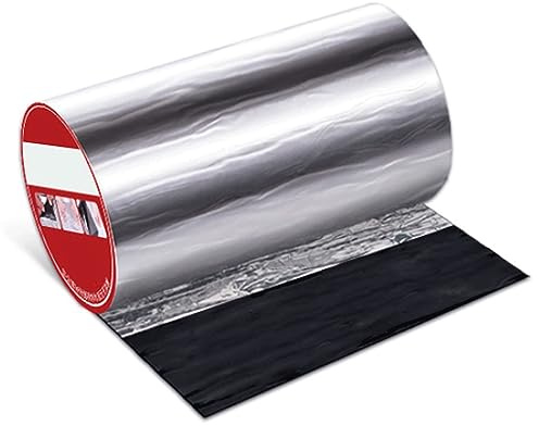 Dachpappe Selbstklebend, Selbstklebende Dachfolie Dachbahn, Gartenhäuser Dachabdichtung Bitumen, Dachfolie Aluminium selbstklebende Folie, für Flachdachhäuser,Gartenhaus Dach, Metalldachbahn ( Size :