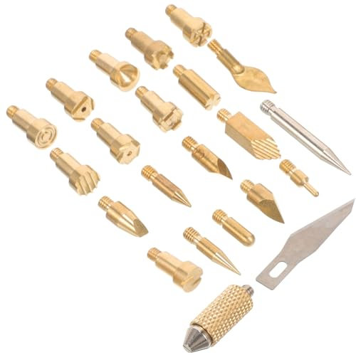 VILLCASE 22stücke Teiliges Pyrographie Tipps Hochwertige Ersatzspitzen Für Holzbrandmalerei Langlebige Und Präzise Nibs Für -projekte Geeignet Für Holz Und Mehr