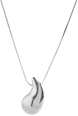 Clataly Wasser Tropfen Anhänger Halskette Dupes Teardrop Halsketten Ohrringe Modeschmuck Halsketten für Frauen und Mädchen