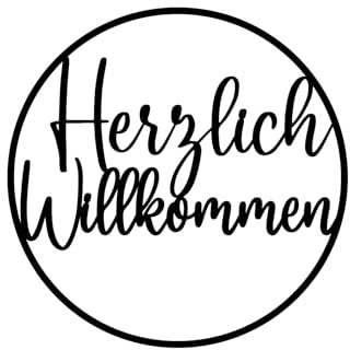 Herzlich Willkommen Türkranz (Herzlich Willkommen III, 19 cm)